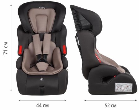 Siger Автокресло "Космо" (9-36 кг) / цвет антрацитово-серый люкс