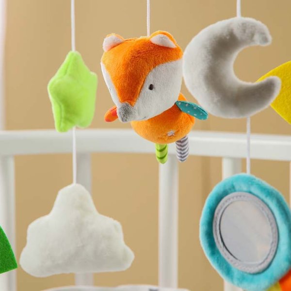 Крошка Я Музыкальный мобиль «Зверята», с ночником