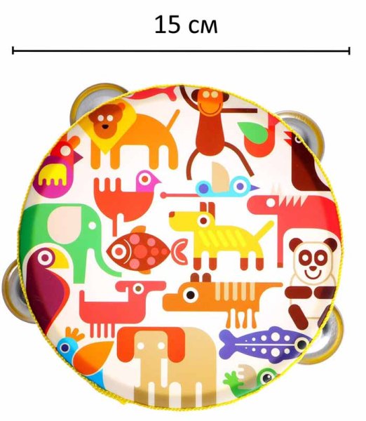 Лесная мастерская Бубен "Веселые животные"