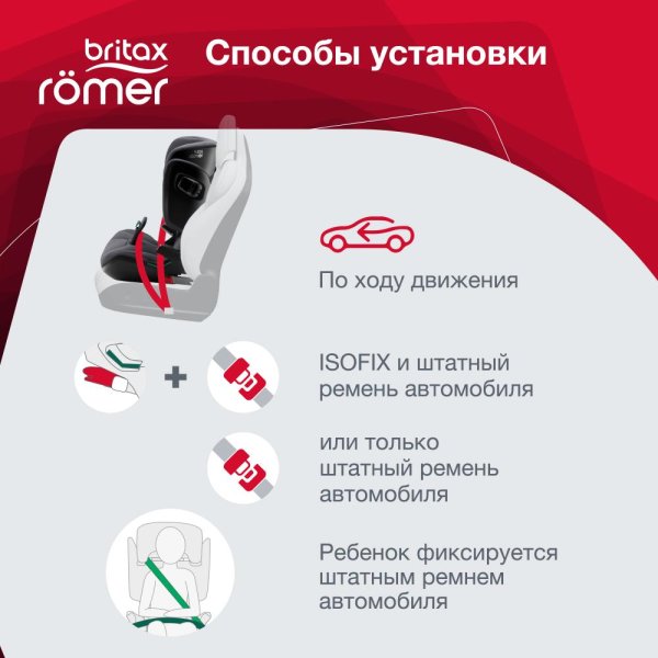 Britax Roemer Автокресло Kidfix i-size (15-36 кг) / цвет Storm Grey (серый)