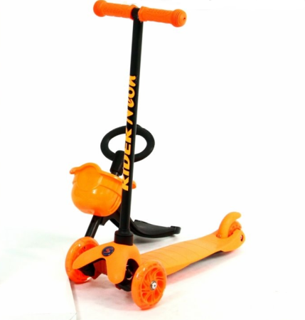 Slider Самокат трехколесный Rider Neon / цвет оранжевый