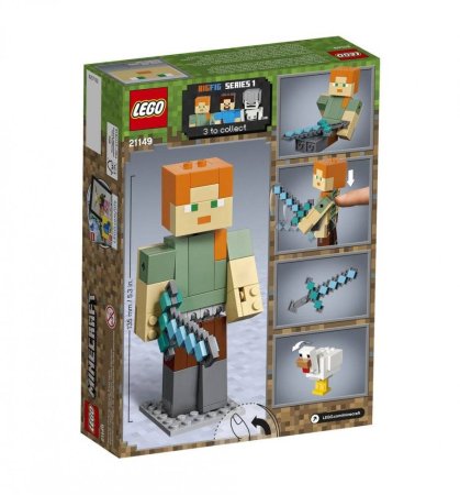 Lego Minecraft Большие фигурки Minecraft, Алекс с цыплёнком