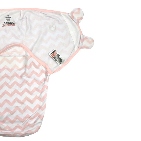 Summer Infant Конверт для пеленания на липучке SwaddleMe / цвет белый/розовый (зигзаги)