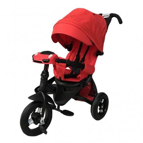Bambini Moretti Детский трехколесный велосипед с поворотным сиденьем / красный