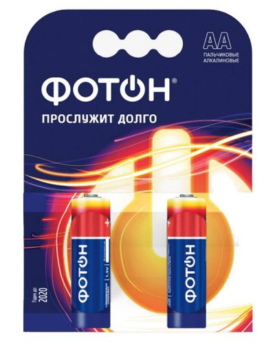 Батарейки ФОТОН LR6 КP2 NEW*10/ блистер 2 шт
