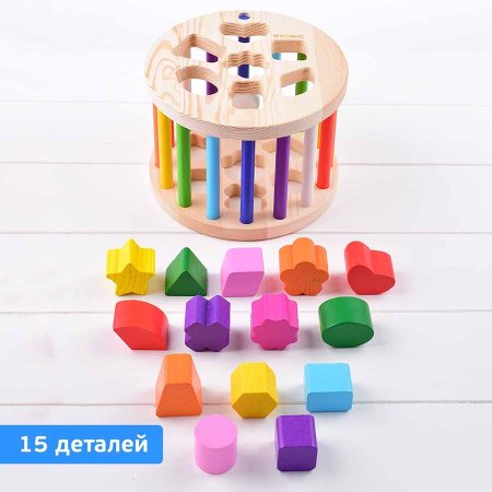 Томик Сортер "Радуга", 15 деталей