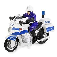 "Технопарк" Мотоцикл металлический, инерционный ДПС, с полицейским					