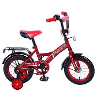 Велосипед детский 12" Mustang GW-Тип / страховочные колеса / звонок / красный + черный					