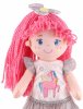 Maxitoys Мягкая игрушка Кукла Кэтти с розовыми волосами в платье, 35 см