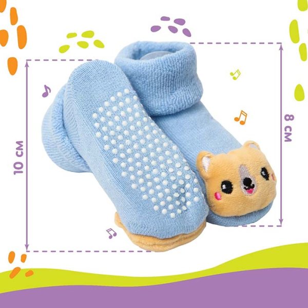 Крошка Я Носочки «Собачки», с погремушкой