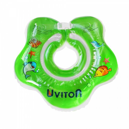 Uviton Круг для купания с погремушкой / зеленый