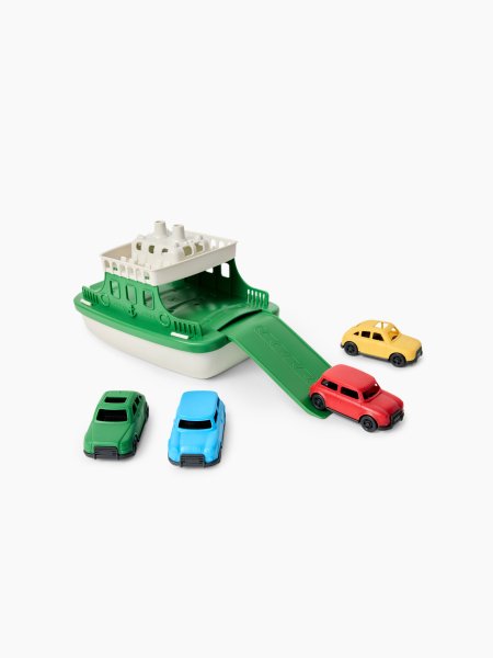Игрушечный паром Happy Baby HAPPY FERRY, для ванной и бассейна, в комплекте: кораблик, 4 машинки, 2 человечка