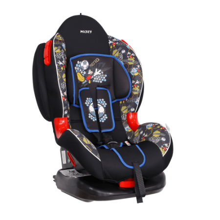 Siger Автокресло детское Кокон ISOFIX, серия Disney / цвет Микки Маус футбол, черный