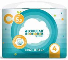 Lovular Трусики-подгузники Витаминка, L (8-15 кг), 42 штуки					
