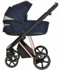 Roan Коляска 2 в 1 Sol Luxury / цвет Mystic Blue (синий, рама розовое золото, ручка темно-коричневая)
