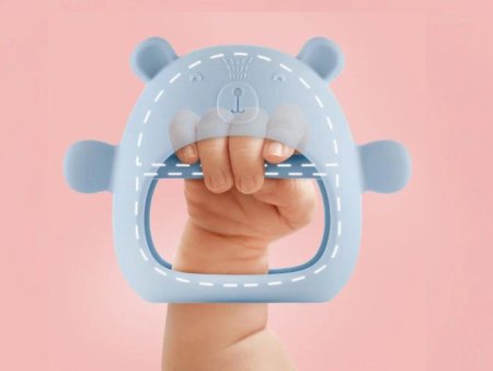 Roxy Kids Силиконовый прорезыватель на руку "Мишка" / цвет карамельный