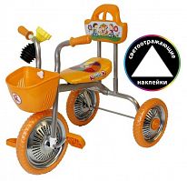 Велосипед 3-хколесный . олеса, диаметр колес 10' и 8' оранжевый 