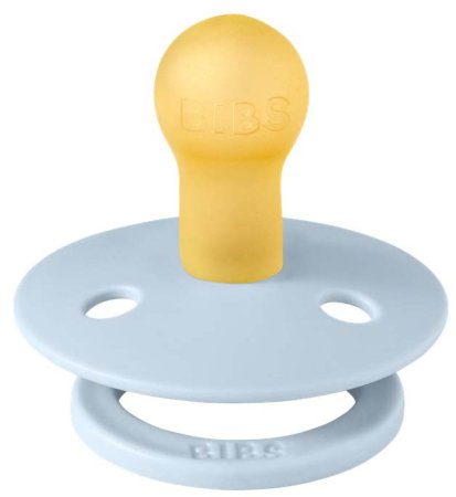 Bibs Пустышка латексная Studio Colour, 0+ Block - Baby Blue Dusty Blue