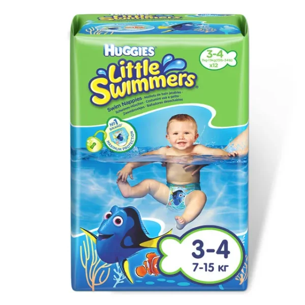 Huggies (ХАГГИС) трусики-подгузники для плавания 3-4 (7-15кг) 12 шт