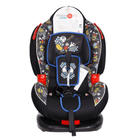 Siger Автокресло детское Кокон ISOFIX, серия Disney / цвет Микки Маус футбол, черный