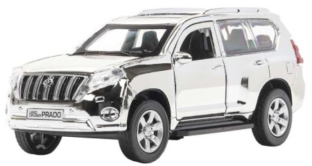 Технопарк Металлическая модель «Toyota Land Cruiser Prado» / цвет серебристый хром