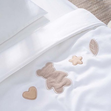 Perina Комплект постельного белья Teddy Sateen Collection, 2 предмета / цвет белый