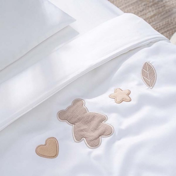 Perina Комплект постельного белья Teddy Sateen Collection, 2 предмета / цвет белый