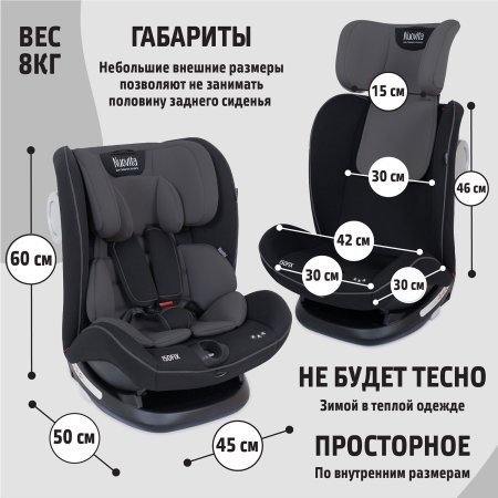 Nuovita Автокресло Maczione N123i-2 Isofix / цвет Grigio scuro/Тёмно-серый