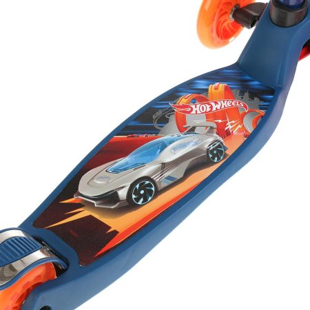 Hot wheels Самокат трехколесный 284634 / цвет сине-черный (принт)