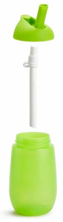 Munchkin Поильник с трубочкой Simple Clean Straw, с 12 месяцев, 296 мл / цвет зеленый