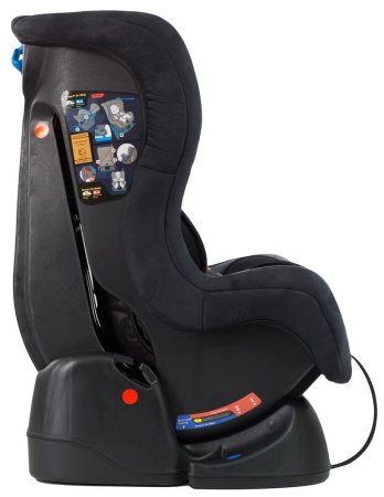 Farfello Автокресло детское GE-B велюр, цвет / темно-серый+черный (dark grey+black)