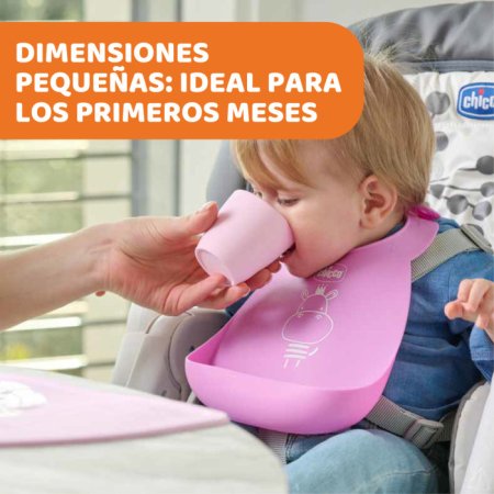 Chicco Кружка силиконовая, 250 мл / цвет розовый