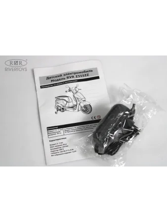 Z555ZZ Детский электромотоцикл   (бежево-красный)