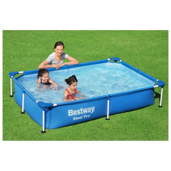 Bestway Бассейн каркасный Steel Pro 56401 / цвет голубой