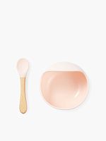 Happy baby Набор посуды для детей: миска на присоске и ложка 15064 / цвет light pink					