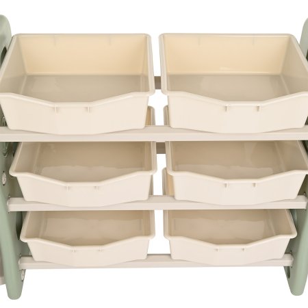 Pituso Стеллаж для игрушек с ящиками и приставкой / цвет Green (олива)