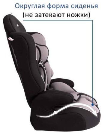 Siger Детское автокресло  "Драйв" / цвет серый / группа I/II/Ill / вес 9-36 кг / 1-12 лет