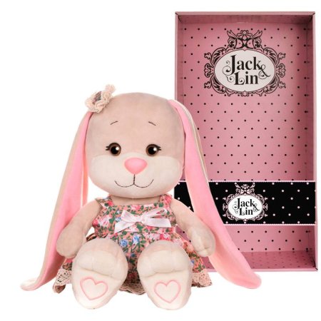 Jack&Lin Зайка в Летнем Платье с Цветным Принтом, 25 см, в Коробке