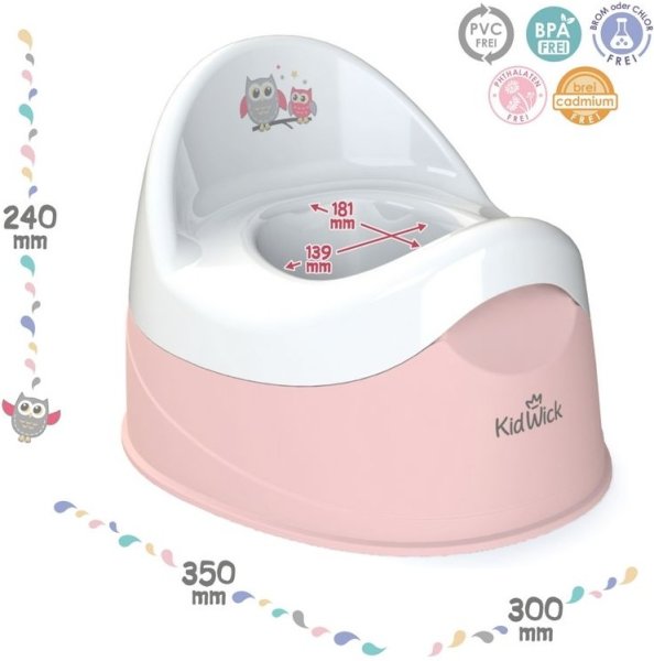 Kidwick Горшок Дуэт / цвет розовый-белый