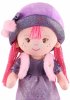 Maxitoys Мягкая игрушка Кукла Малышка Аня в фиолетовом платье и шляпке, 35 см