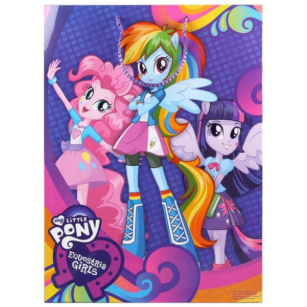 Играем вместе пакет подарочный Equestria girls 33Х46Х20 см глянцевый