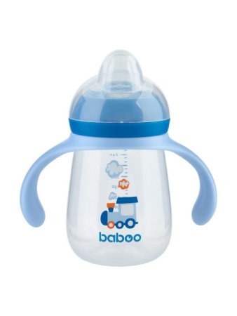 Baboo Поильник-непроливайка с силиконовым носиком Transport, 260 мл / цвет голубой