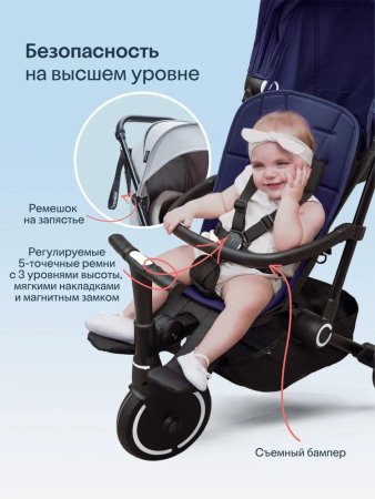 (м)Трехколес.склад.велос.SmarTrike Traveler (Midnight Blue)