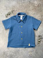 Gulsara Детская рубашка Муслин / цвет синий 					