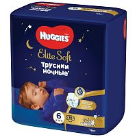 Huggies трусики-подгузники Elite Soft Ночные 6 (15-25кг) 16шт