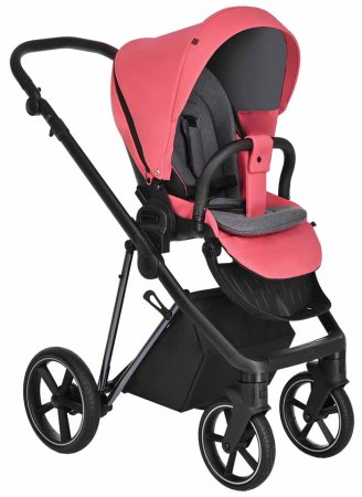 Roan Коляска 2 в 1 Sol Luxury / цвет Viva Magenta (розовый, рама никель, ручка черная)