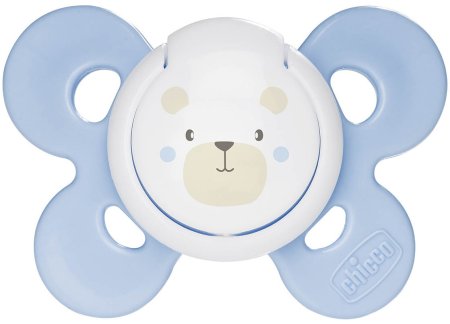 Chicco Пустышка силиконовая Physio Comfort, 2-6 месяцев, 2 штуки / цвет голубой