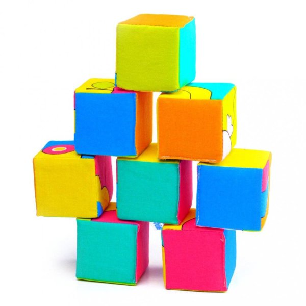 "Мякиши"  Кубики "Собери картинку"(Предметы) / 8 кубиков