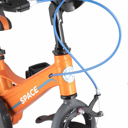 Maxiscoo Детский двухколесный велосипед Стандарт 16", серия "Space" (2021), цвет / оранжевый