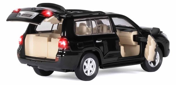 Автопанорама Инерционная металлическая машинка Lexus LX570 / цвет черный